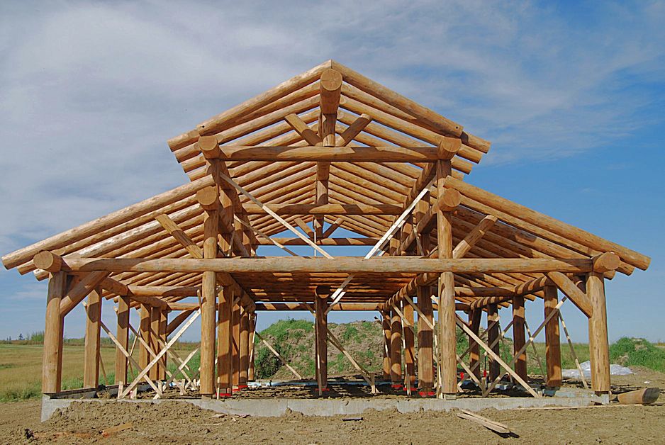 Log Barn Construction
