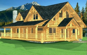 Log Home Package | Poirier | Plans | Designs | International Shipping