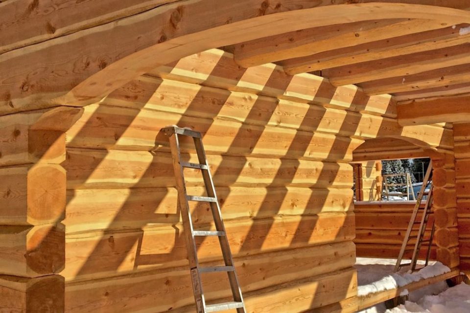 Dovetail Log House Interior Detail