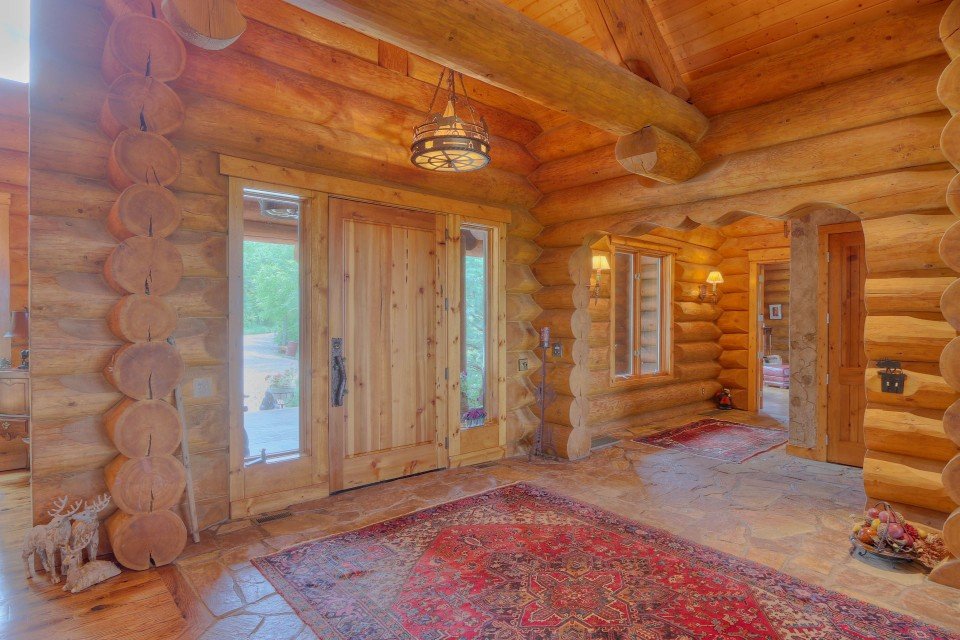 Log Home Inside Door